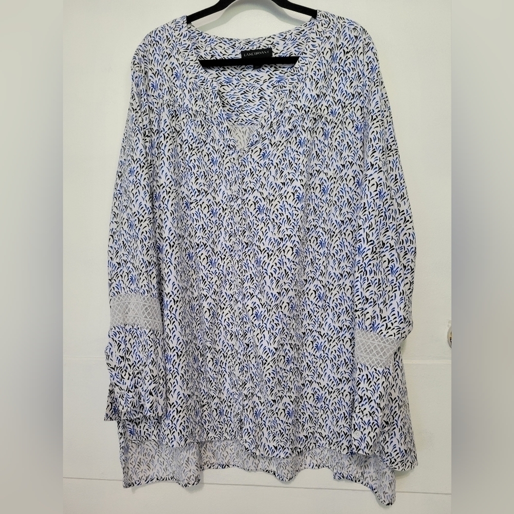 Lane Bryant Printed Tunic Blouse Size 34/36